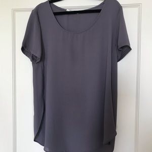 Lush side split grey top S